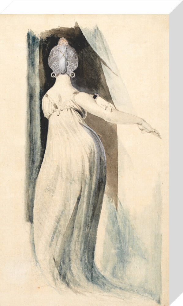 Standing woman seen from the back (stretched canvas, medium, unframed)
