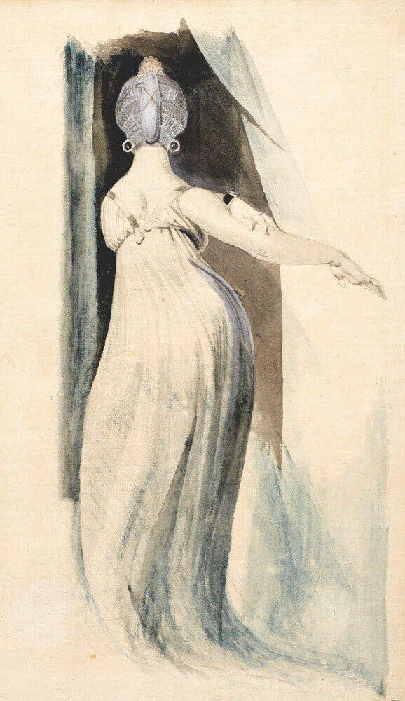 Standing woman seen from the back