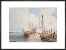 Load image into Gallery viewer, Richard Parkes Bonington, Fishing Boats Moored in an Estuary
