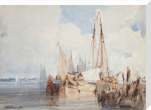 Load image into Gallery viewer, Richard Parkes Bonington, Fishing Boats Moored in an Estuary
