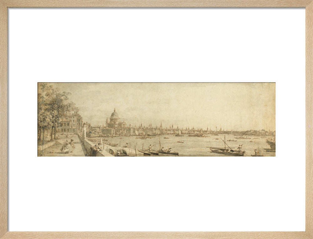 View from Somerset Gardens Looking towards London Bridge (art print, medium, natural)