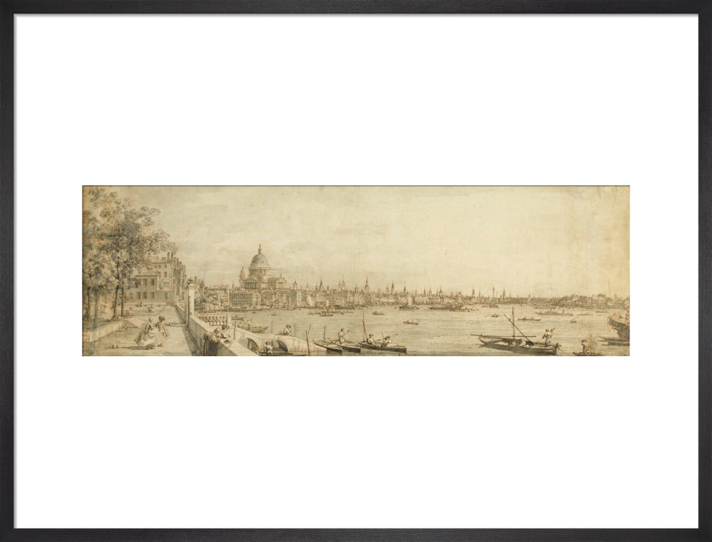 View from Somerset Gardens Looking towards London Bridge (art print, large, black)