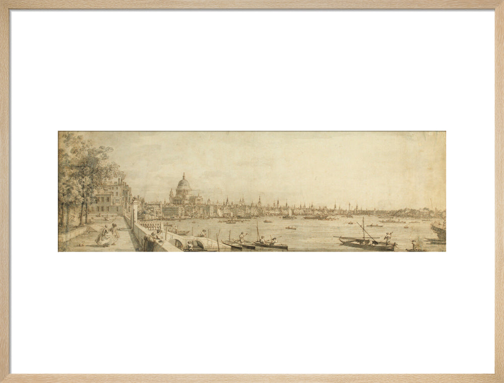View from Somerset Gardens Looking towards London Bridge (art print, large, natural)