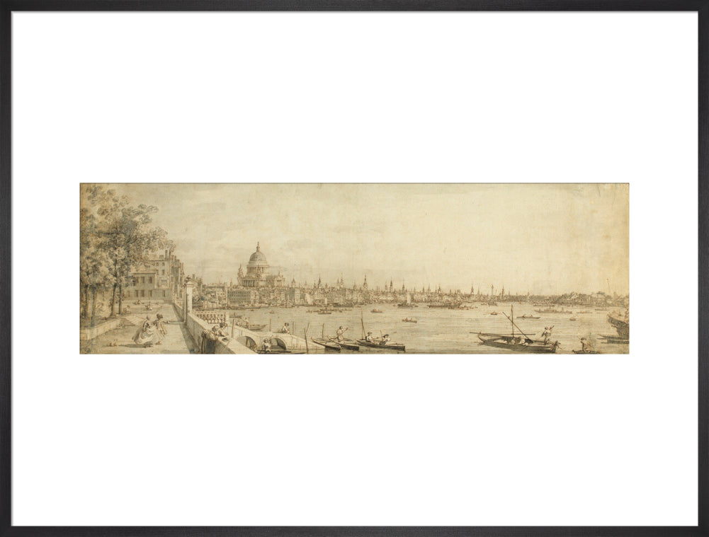View from Somerset Gardens Looking towards London Bridge (art print, extra large, black)