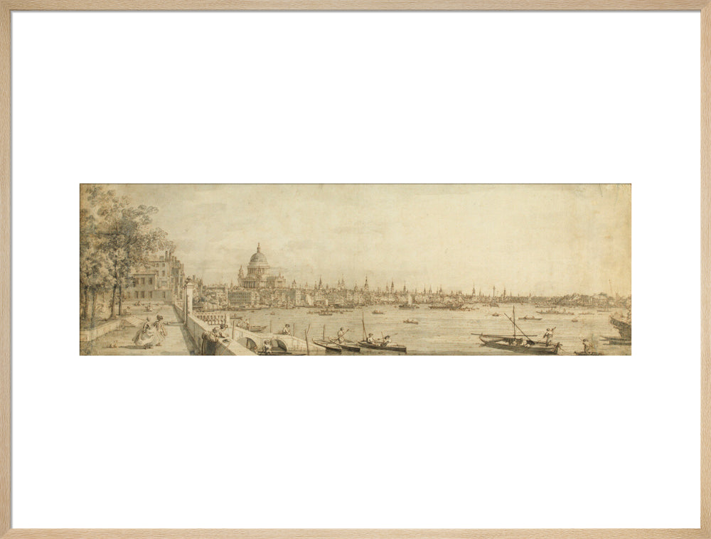 View from Somerset Gardens Looking towards London Bridge (art print, extra large, natural)