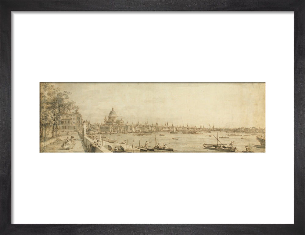 View from Somerset Gardens Looking towards London Bridge (art print, small, black)