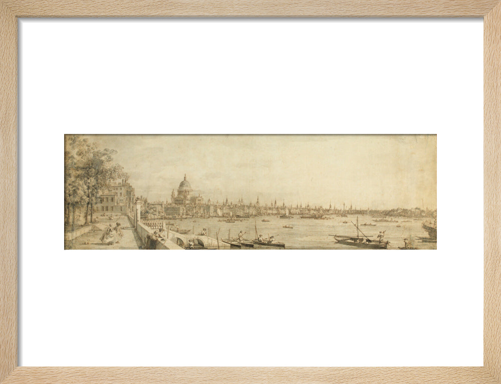 View from Somerset Gardens Looking towards London Bridge (art print, small, natural)