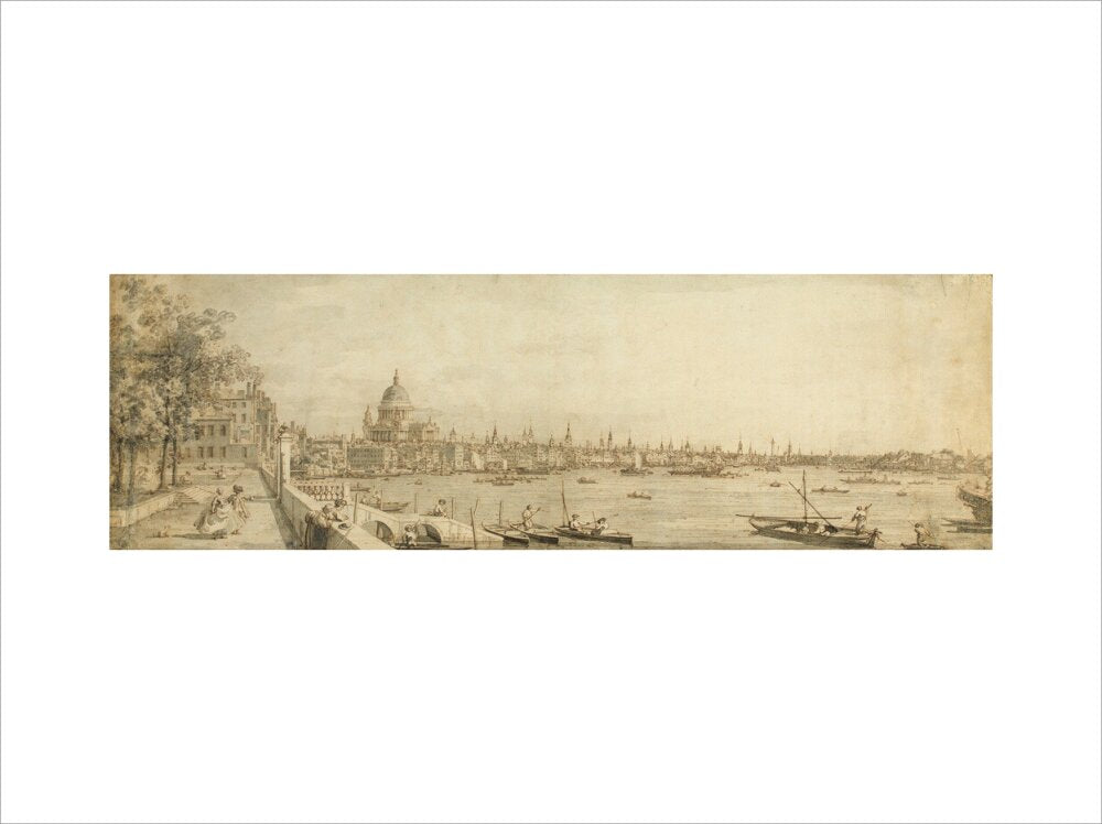 Canaletto, View from Somerset Gardens Looking towards London Bridge