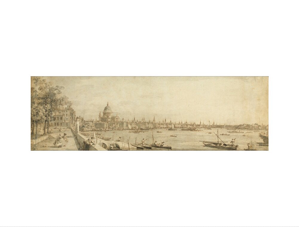 View from Somerset Gardens Looking towards London Bridge (art print, large, unframed)