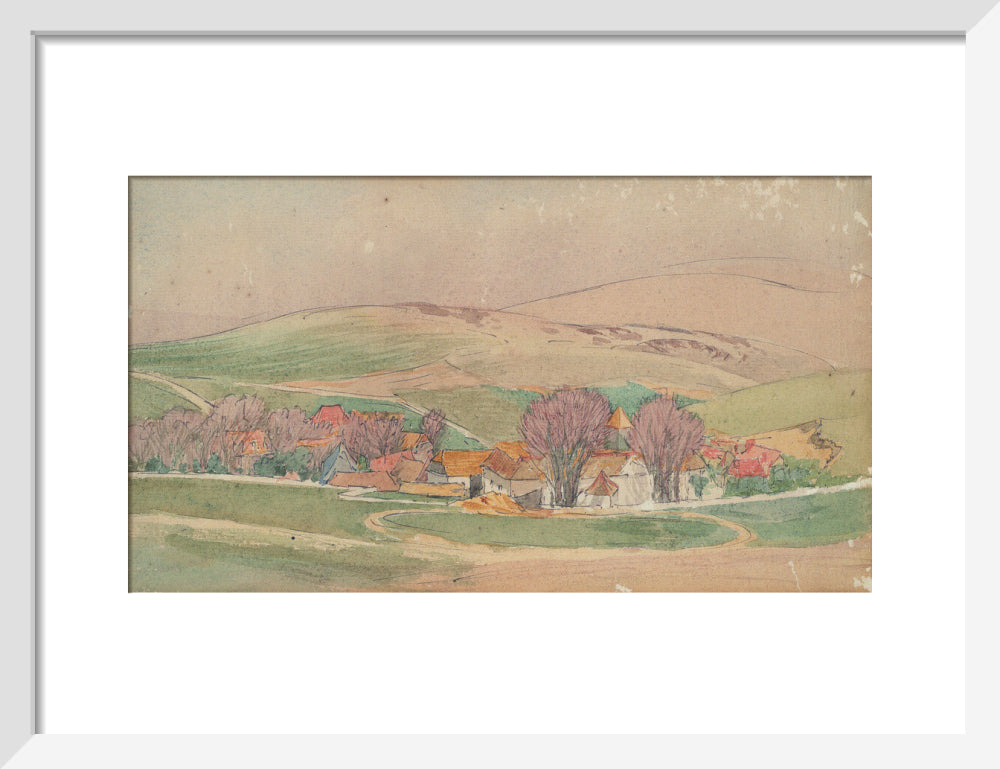 Roger Eliot Fry, Landscape - Southern France (art print, small, white)