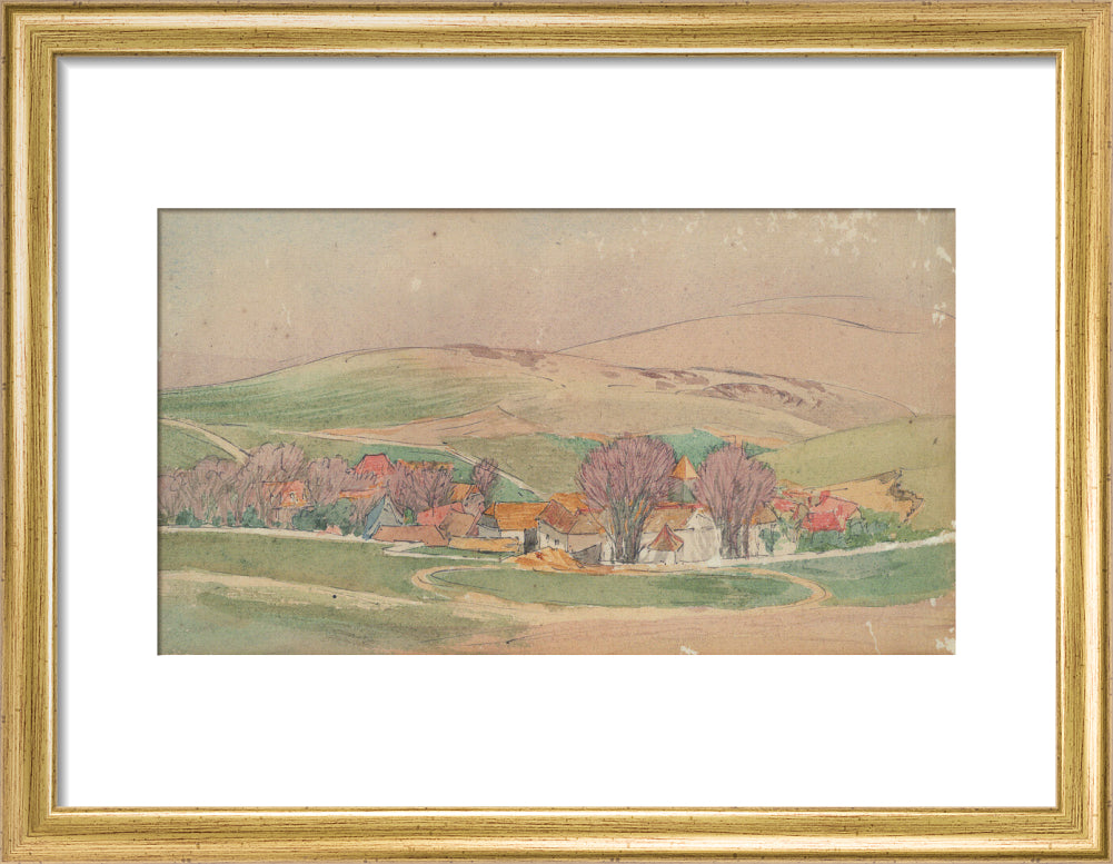 Roger Eliot Fry, Landscape - Southern France (art print, small, gold)
