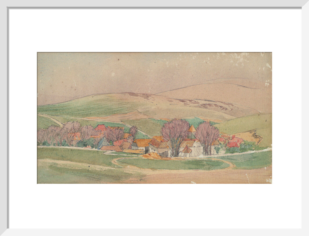Roger Eliot Fry, Landscape - Southern France (art print, medium, white)