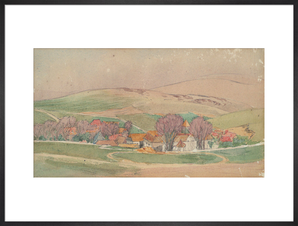 Roger Eliot Fry, Landscape - Southern France (art print, extra large, black)
