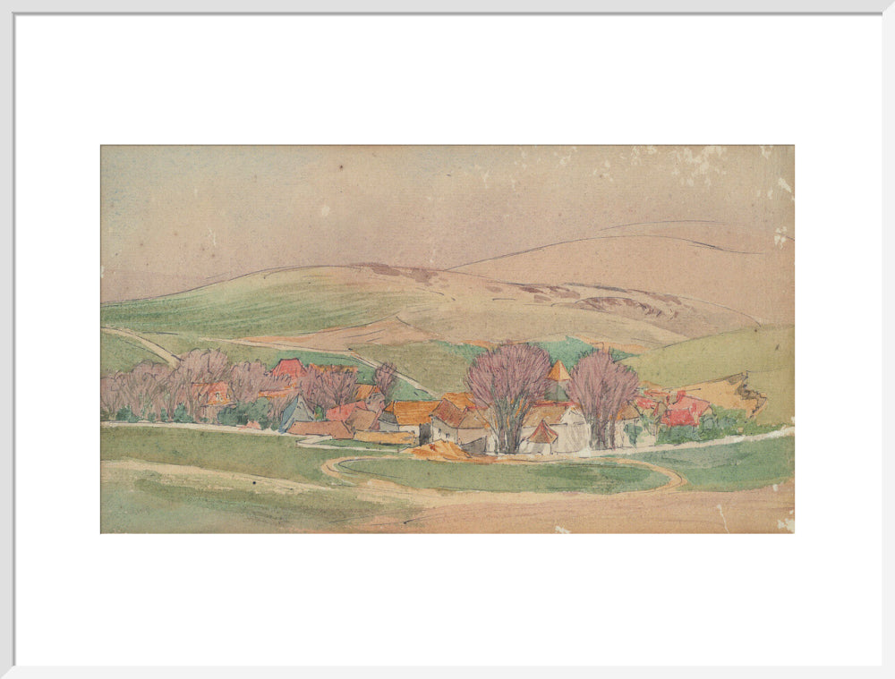 Roger Eliot Fry, Landscape - Southern France (art print, extra large, white)