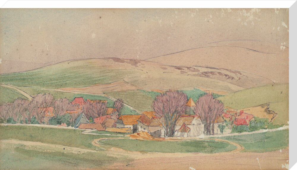 Roger Eliot Fry, Landscape - Southern France (stretched canvas, extra large, unframed)