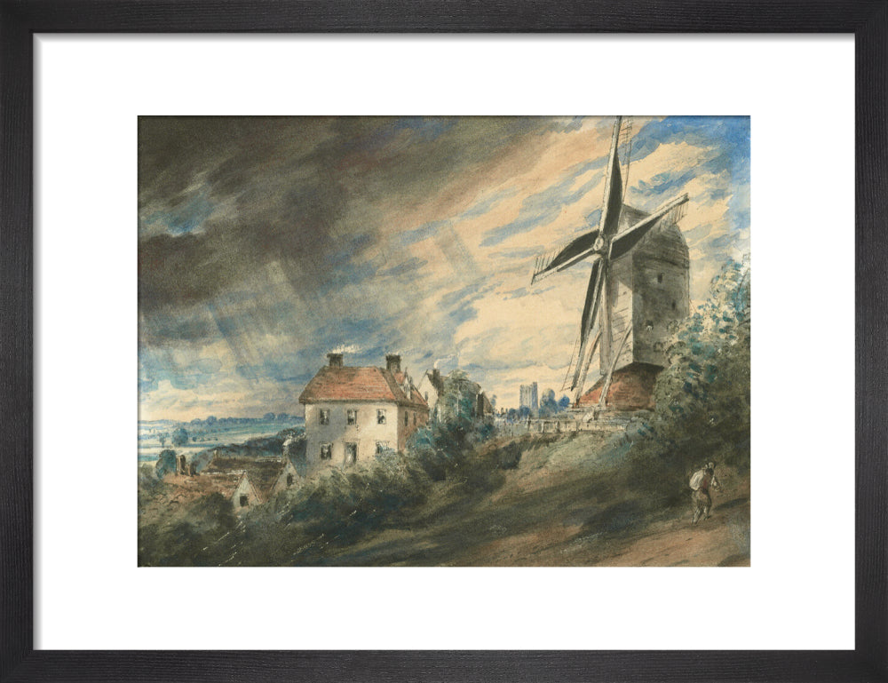 John Constable, Stanway Mill, near Colchester (art print, small, black)