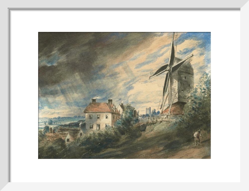 John Constable, Stanway Mill, near Colchester (art print, small, white)