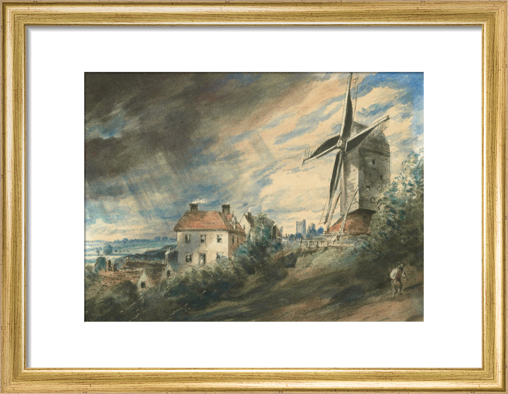 John Constable, Stanway Mill, near Colchester (art print, small, gold)
