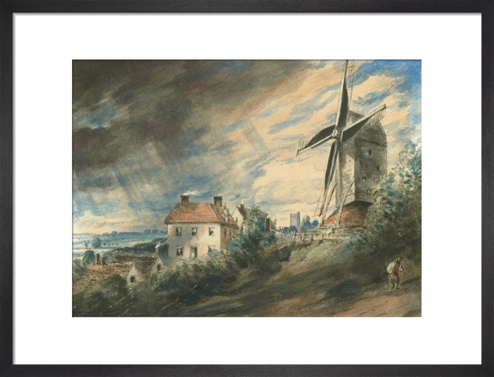 John Constable, Stanway Mill, near Colchester (art print, medium, black)