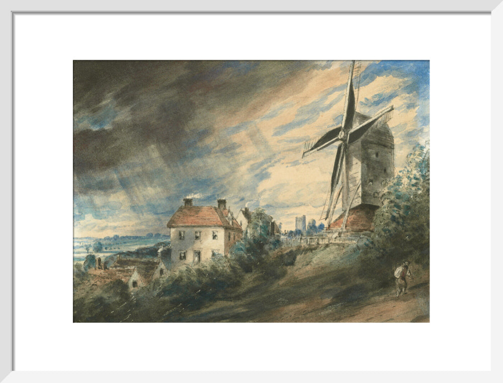 John Constable, Stanway Mill, near Colchester (art print, medium, white)