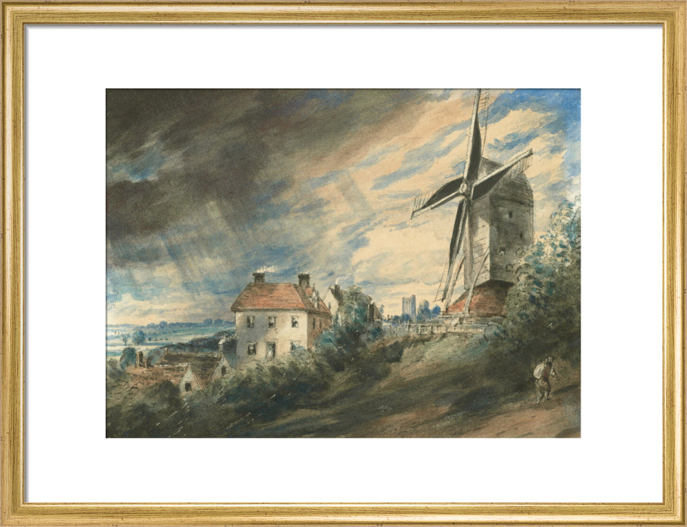 John Constable, Stanway Mill, near Colchester (art print, medium, gold)