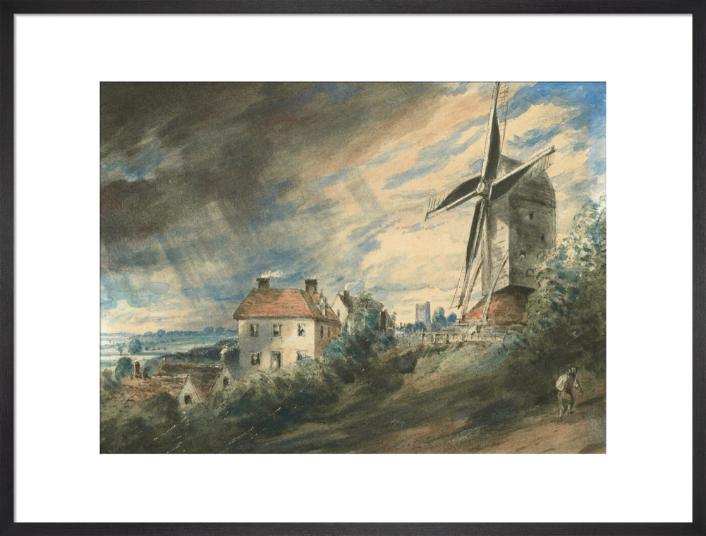 John Constable, Stanway Mill, near Colchester (art print, large, black)