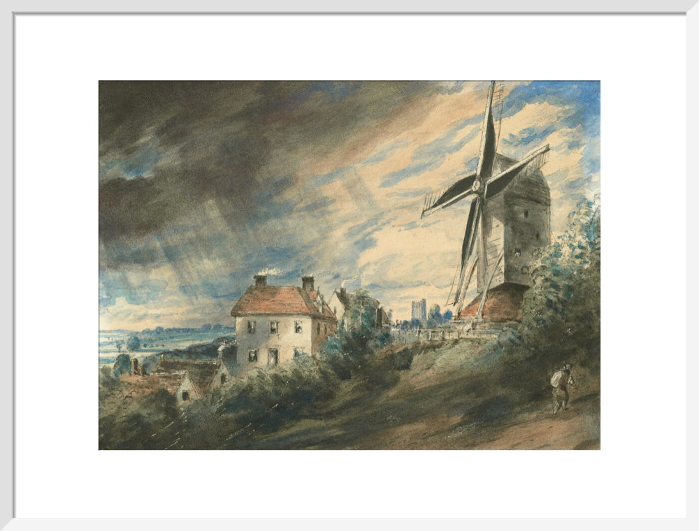 John Constable, Stanway Mill, near Colchester (art print, large, white)