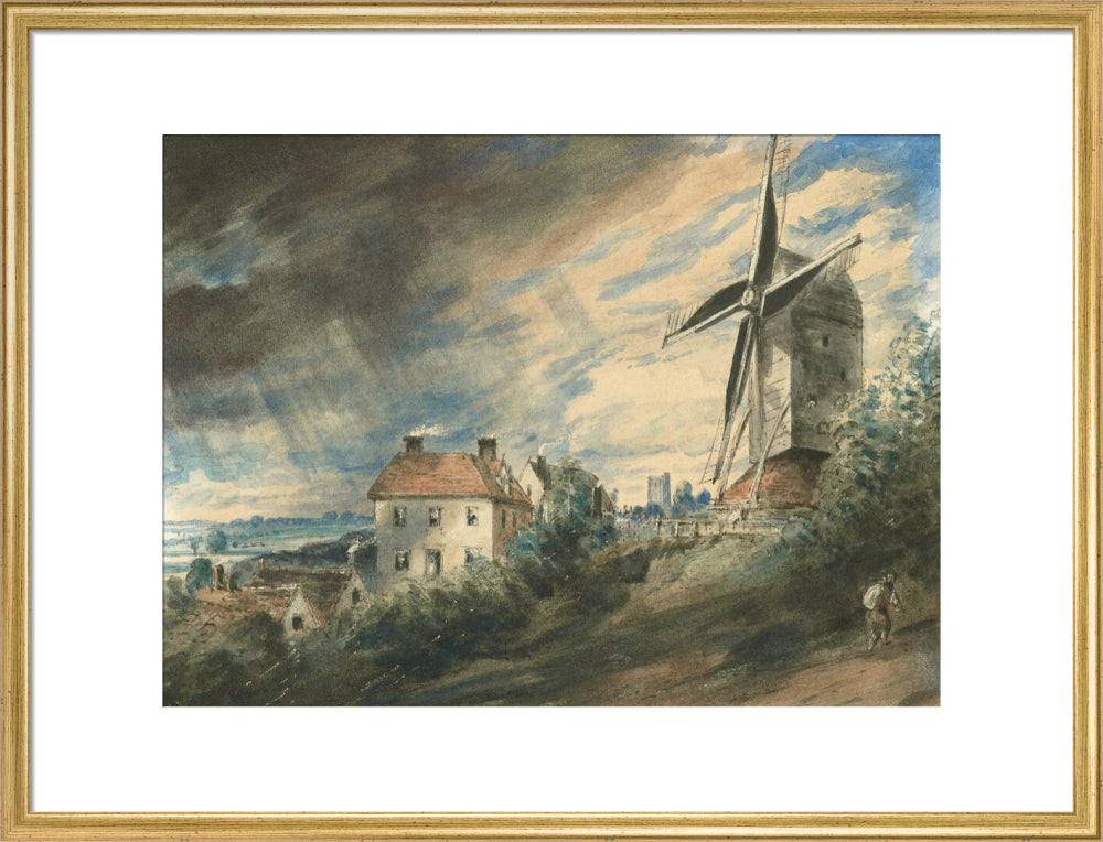 John Constable, Stanway Mill, near Colchester (art print, large, gold)