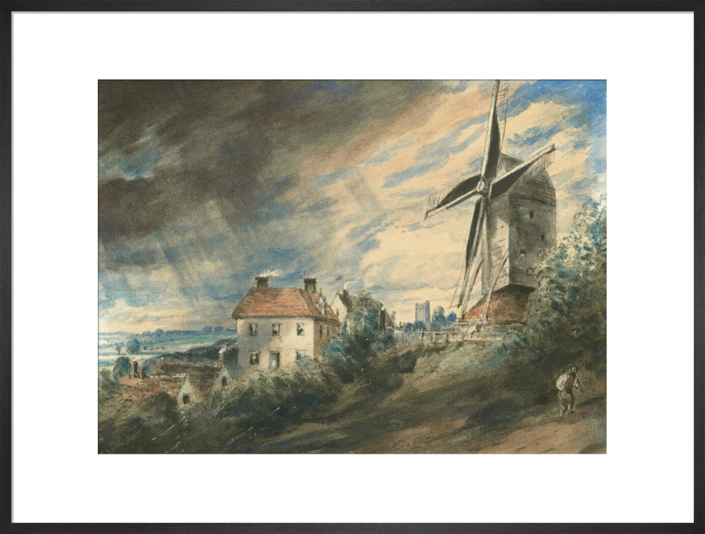John Constable, Stanway Mill, near Colchester (art print, extra large, black)