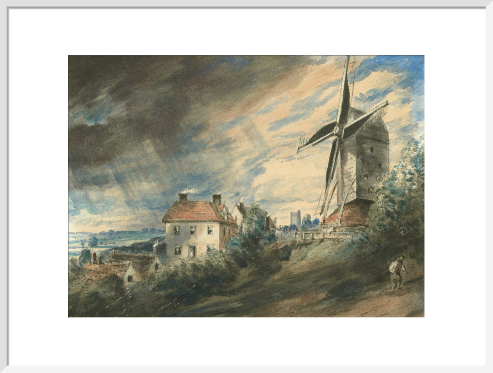 John Constable, Stanway Mill, near Colchester (art print, extra large, white)