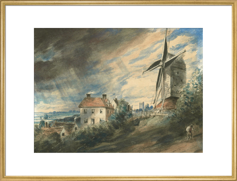 John Constable, Stanway Mill, near Colchester (art print, extra large, gold)