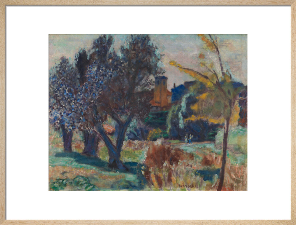 Landscape with Olive Trees and a Chapel (art print, large, natural)