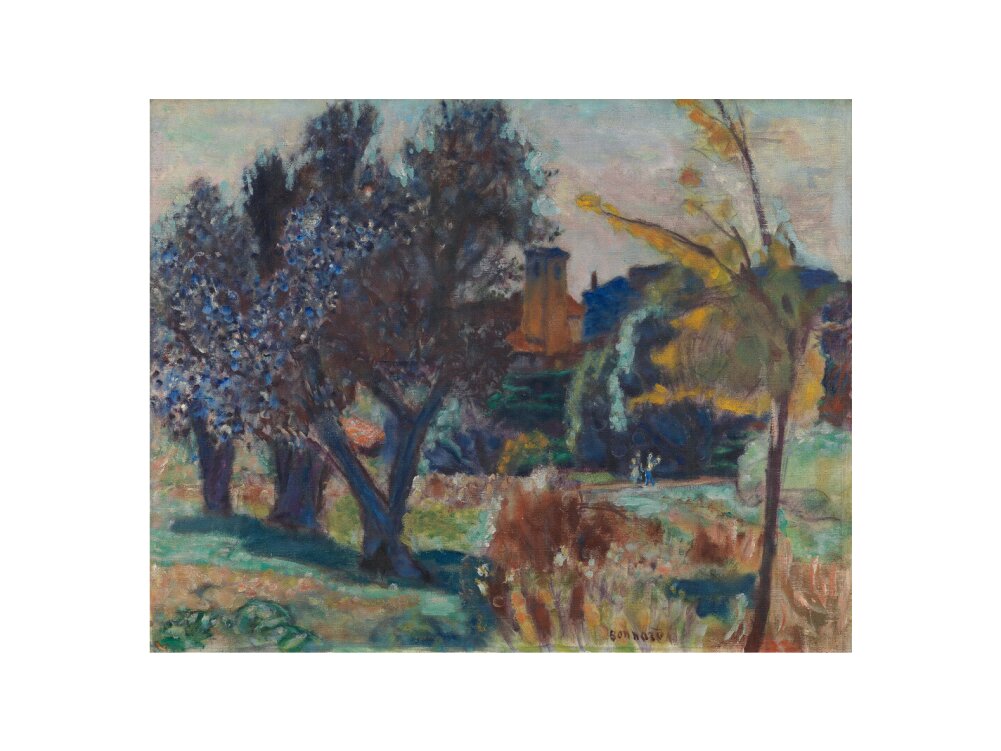 Pierre Bonnard, Landscape with Olive Trees and a Chapel (art print, extra large, unframed)