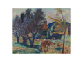 Landscape with Olive Trees and a Chapel (art print, small, unframed)