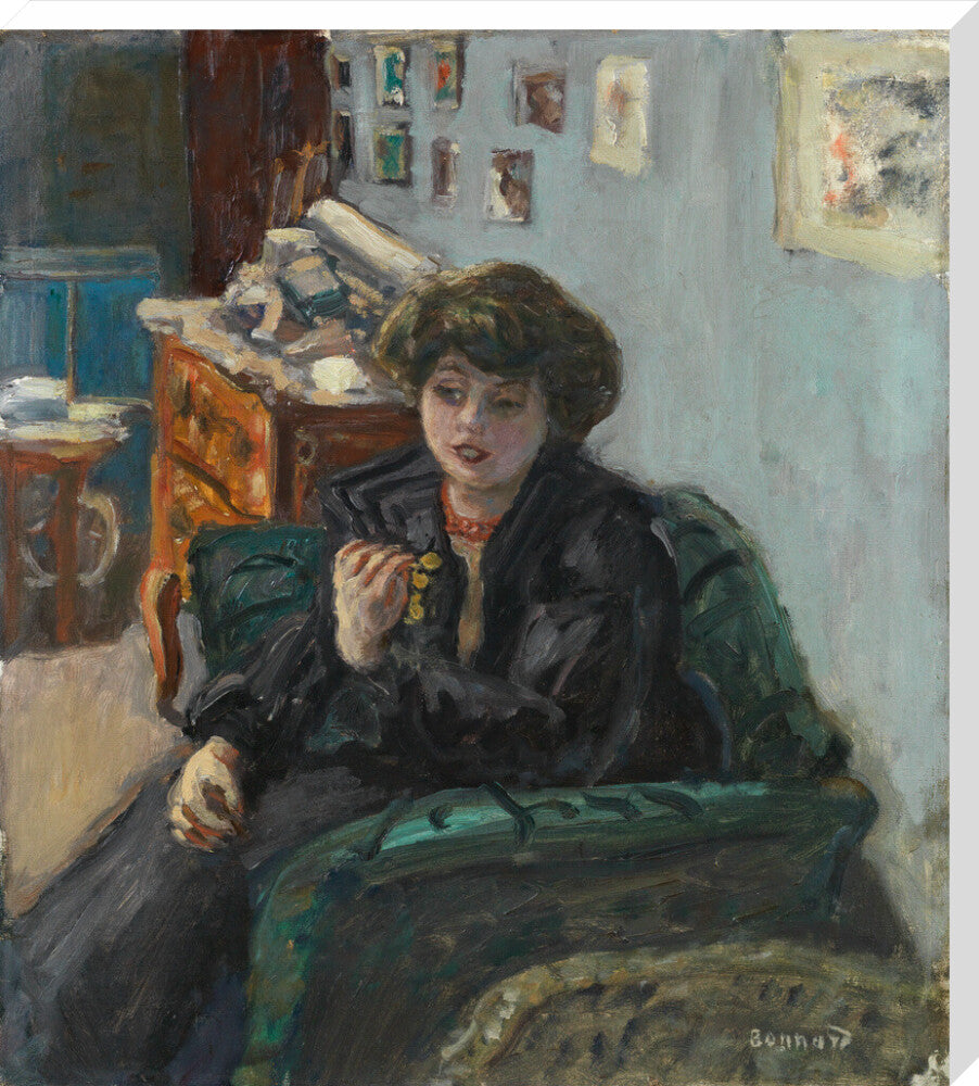 Young Woman in an Interior (stretched canvas, extra large, unframed)