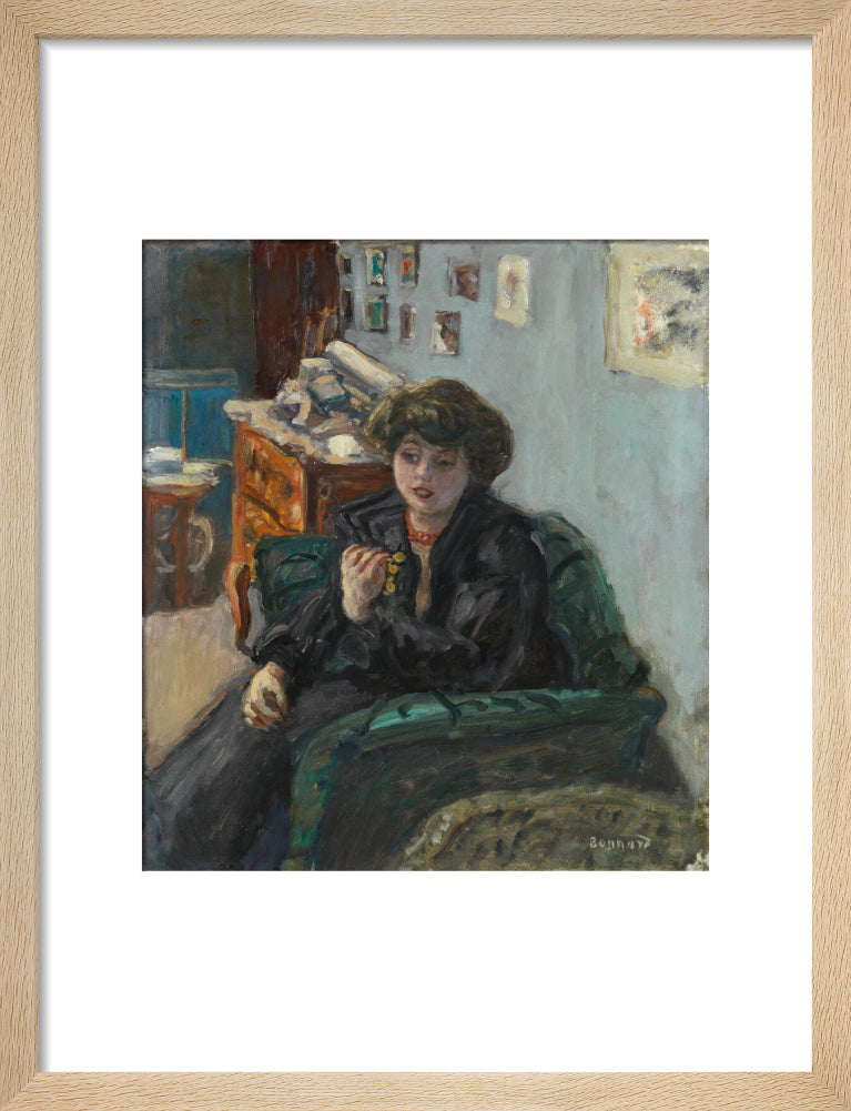 Young Woman in an Interior (art print, small, natural)