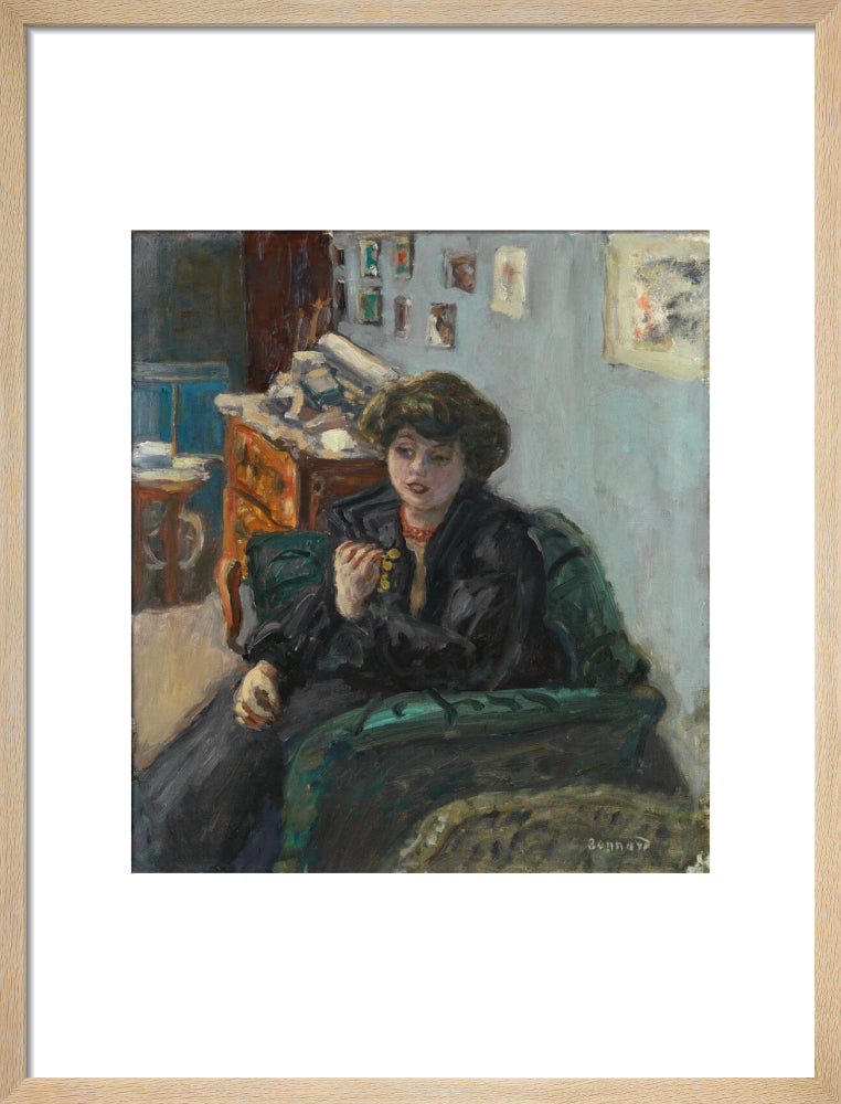 Young Woman in an Interior (art print, medium, natural)