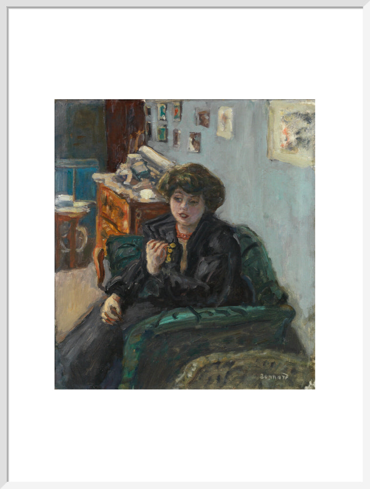 Young Woman in an Interior (art print, extra large, white)