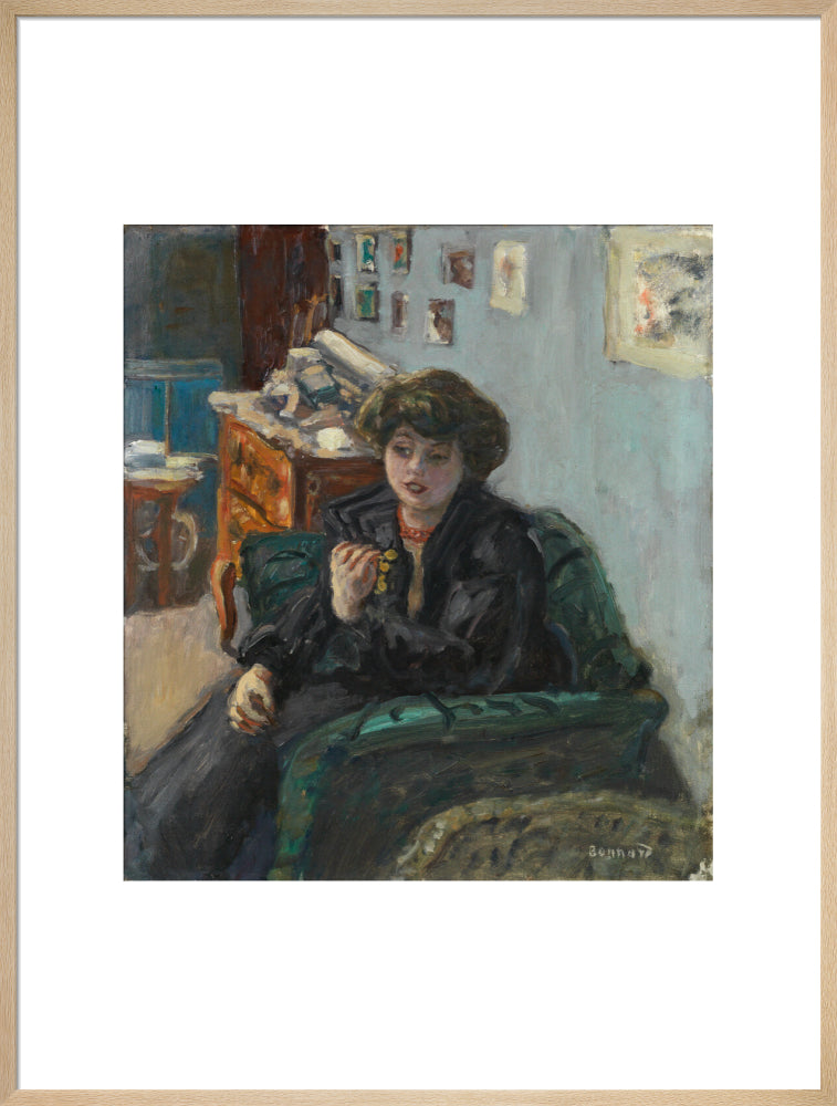 Young Woman in an Interior (art print, extra large, natural)
