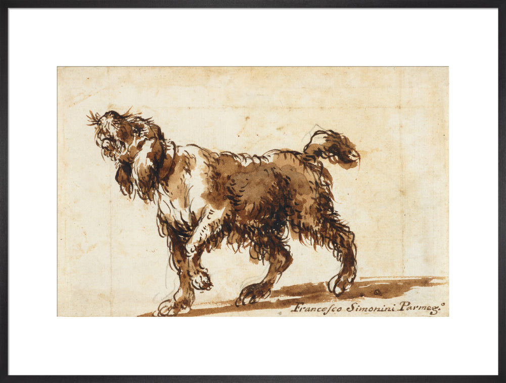 Dog Howling (art print, extra large, black)
