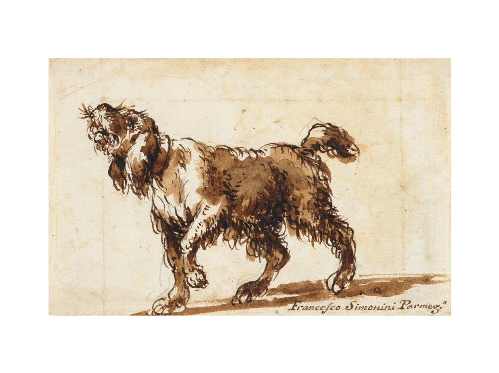 Dog Howling (art print, extra large, unframed)