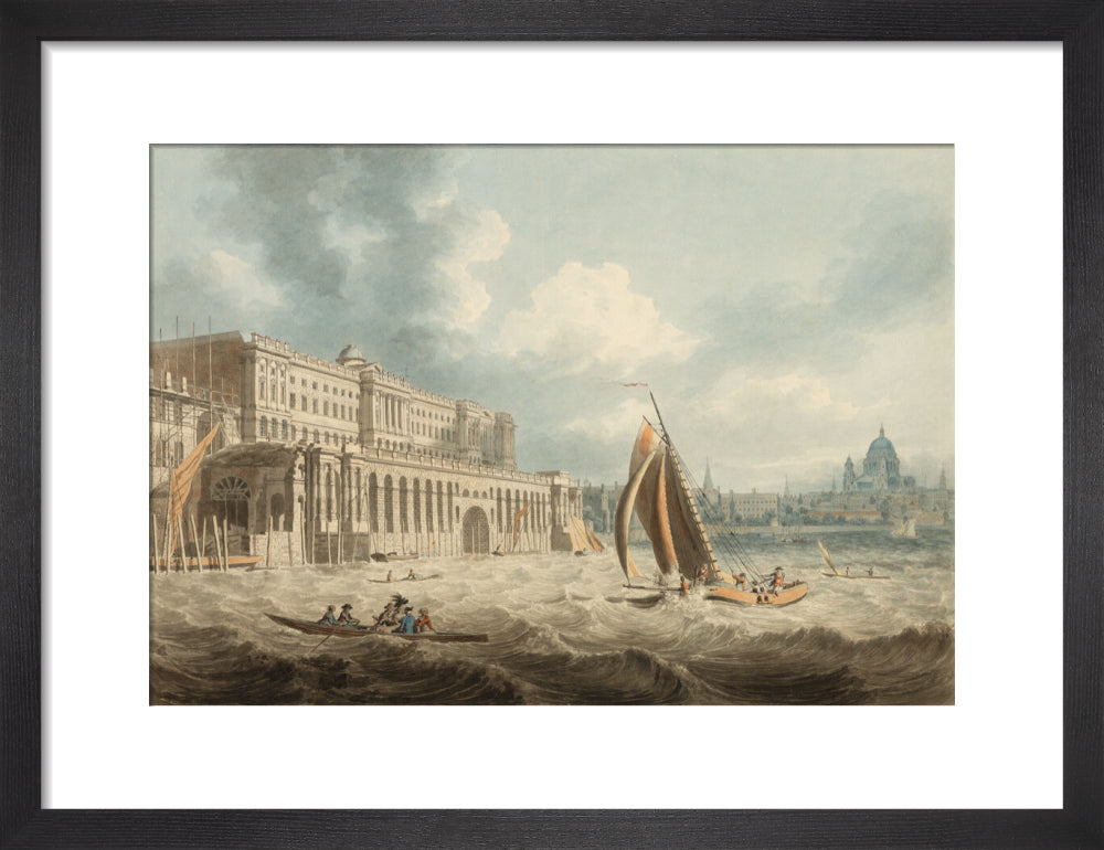 Somerset House from the Thames (art print, small, black)
