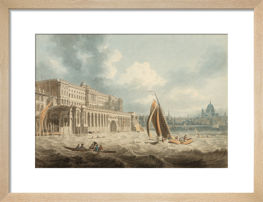 Somerset House from the Thames (art print, small, natural)
