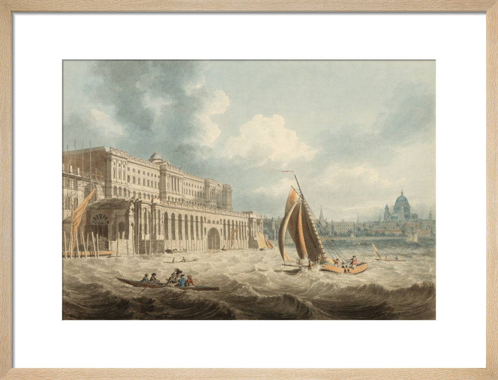 Somerset House from the Thames (art print, medium, natural)