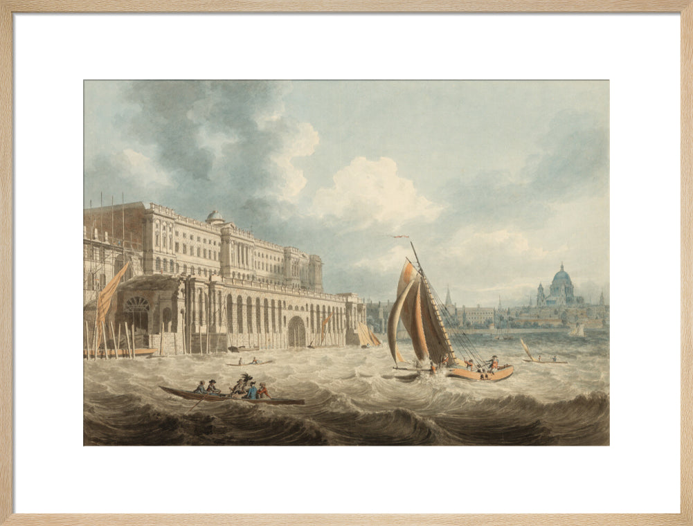 Somerset House from the Thames (art print, large, natural)