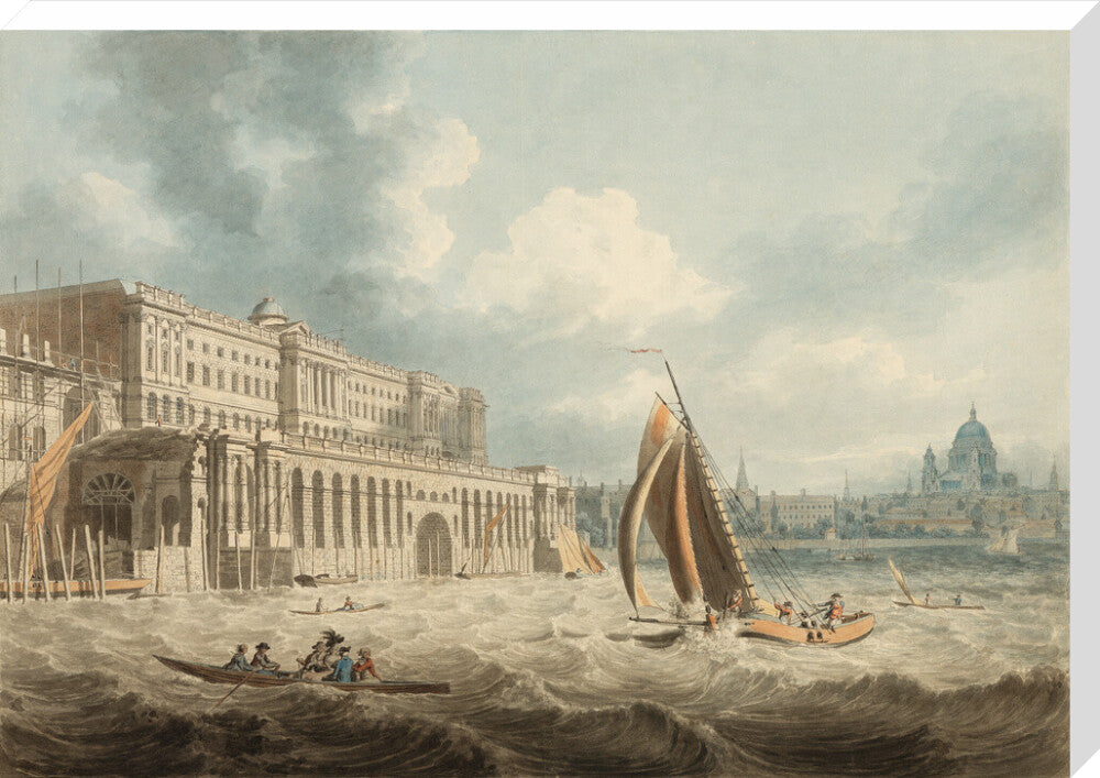 Somerset House from the Thames (stretched canvas, extra large, unframed)