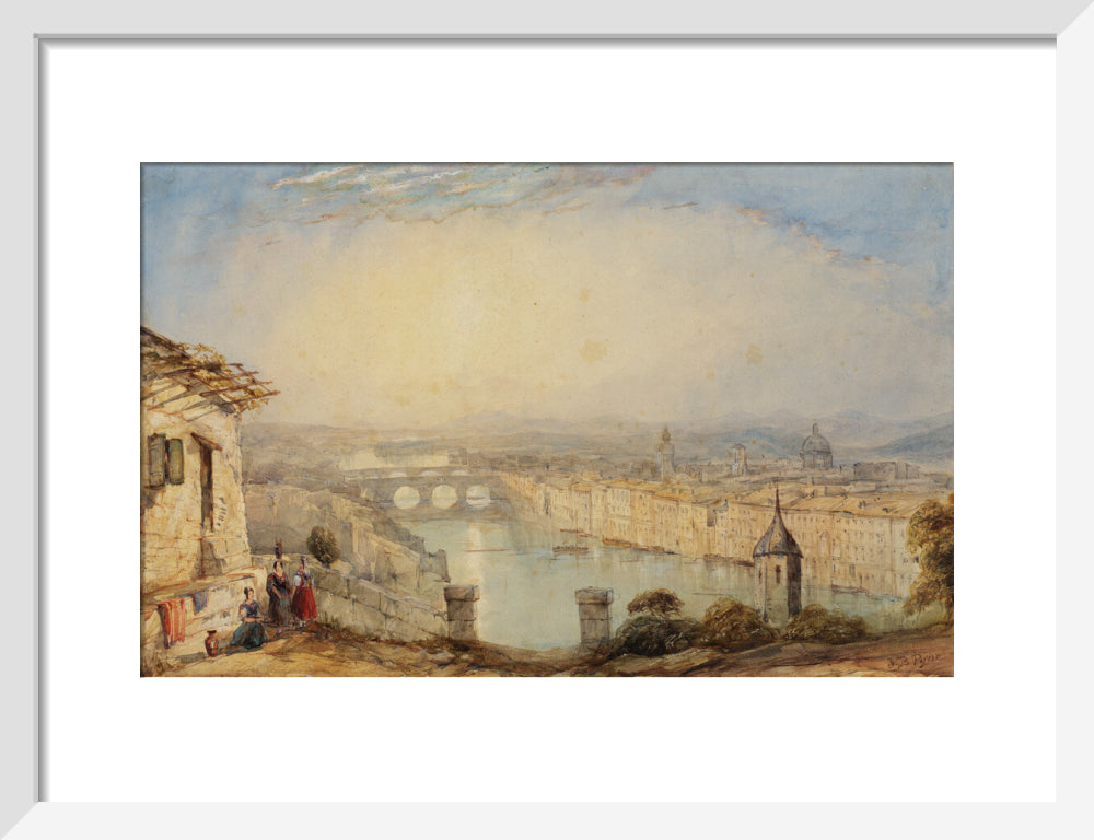 View of Florence (art print, small, white)