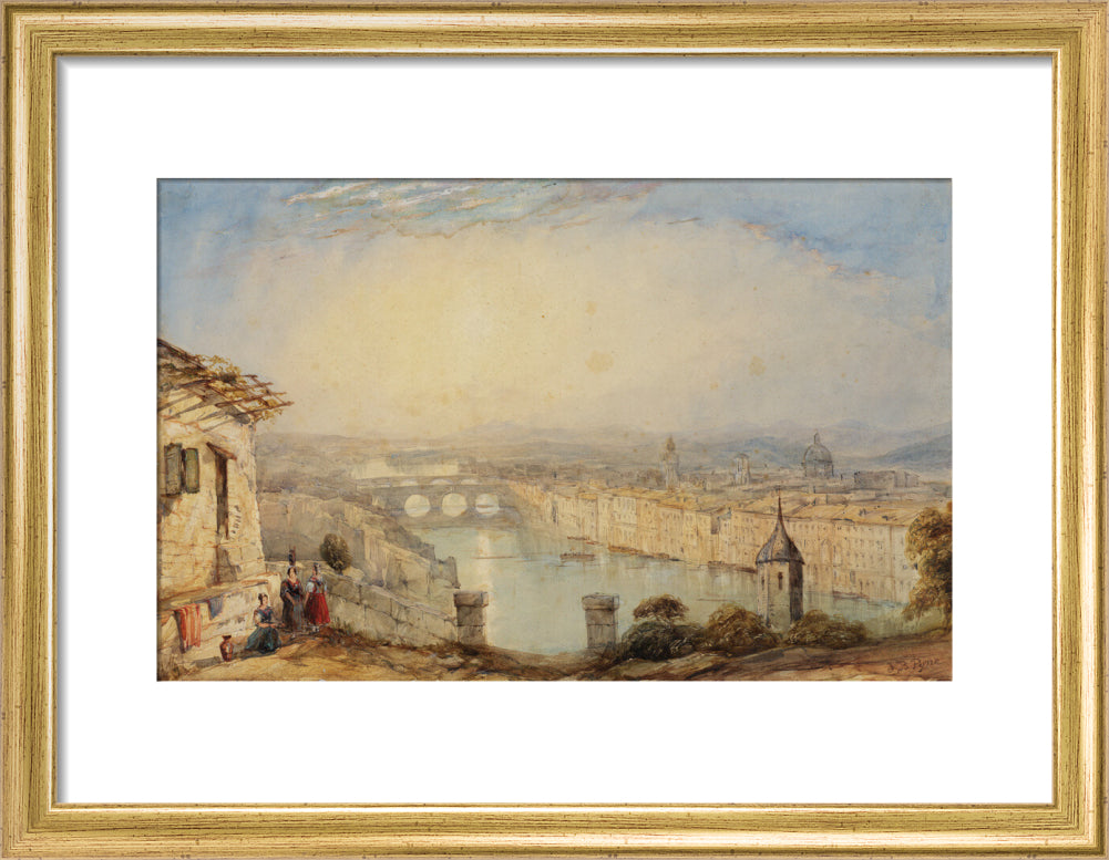 View of Florence (art print, small, gold)