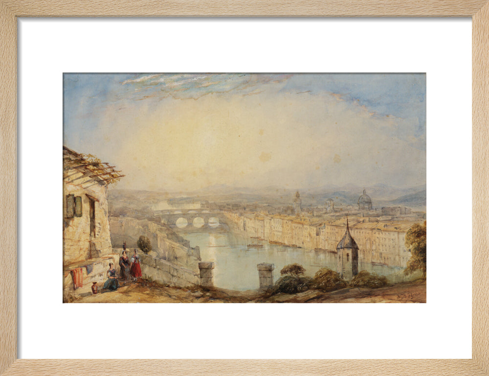 View of Florence (art print, small, natural)