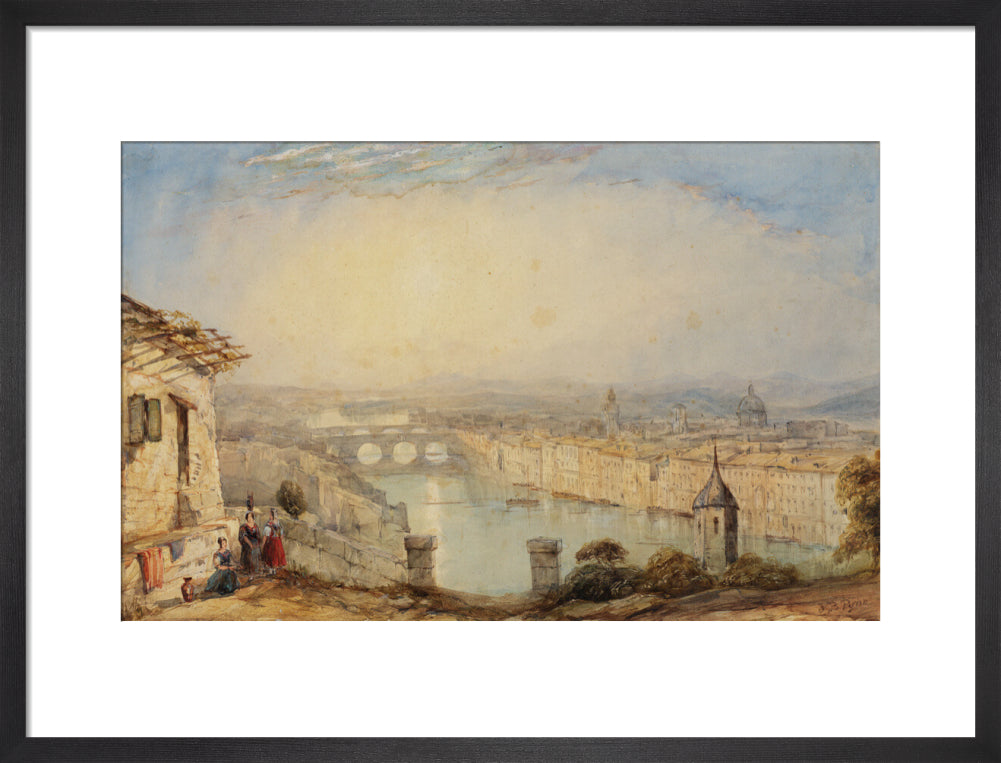 View of Florence (art print, medium, black)